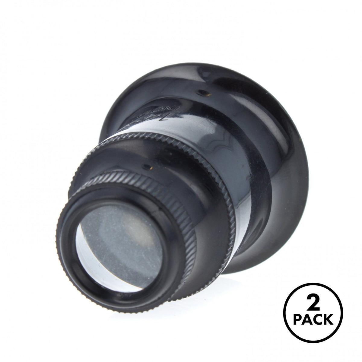 Two jeweler's eye loupes designed for 14X magnification, placed side by side.