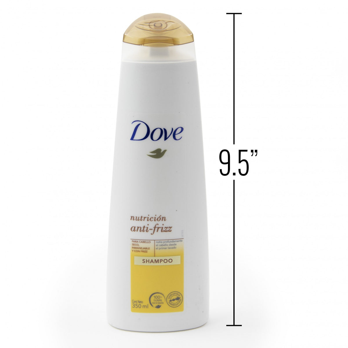 Dove Hair Care Shampoo Anti Frizz Formula with Coconut Oil Argan Oil Almond Oil, view 5