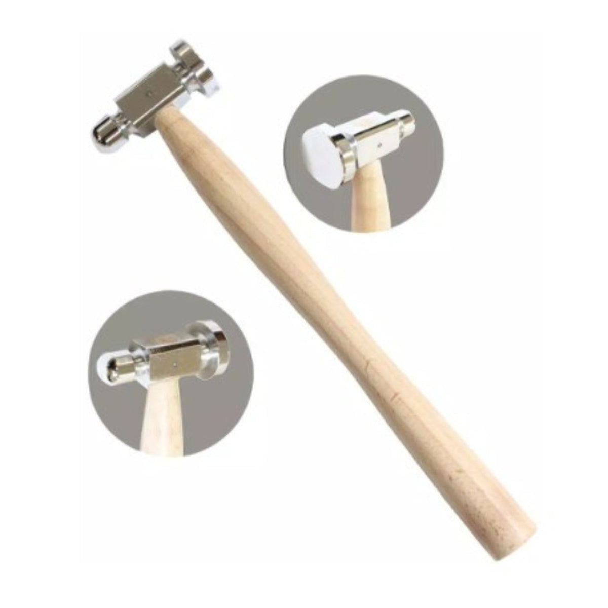 ToolTreaux 10 Inch Chasing Hammer Dual Face 6oz Jewelry Metalworking Tool, view 4