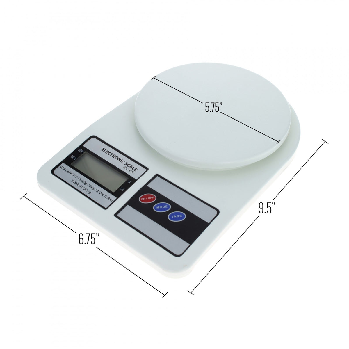2 Pack Beille Kitchen Cooking Baking Digital Food Scale 22lbs Capacity