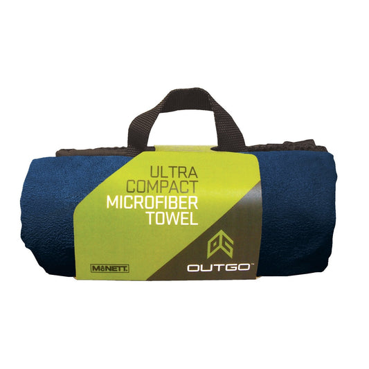 Navy blue XL microfiber towel with soft, textured material, folded for display