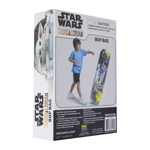 2 Pack Baby Yoda Star Wars Mandalorian Bop Bag & Sticker Bundle Gift Set Boys 3+, view 5
