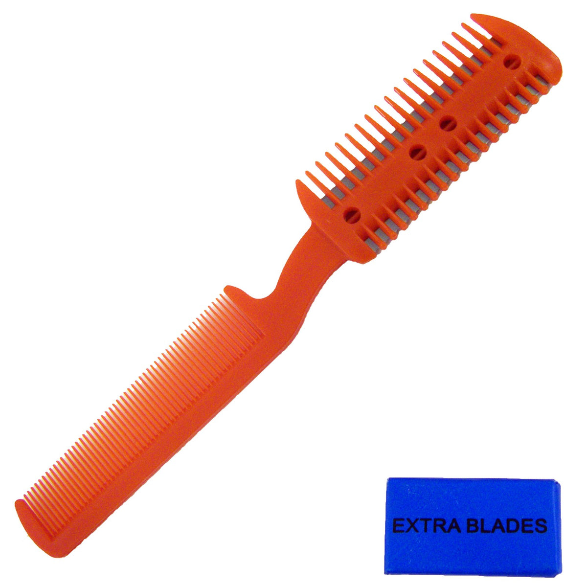 (4-PACK) Unisex Razor Comb Home Hair Cut Thinning Trimming with Extra Blades, view 3