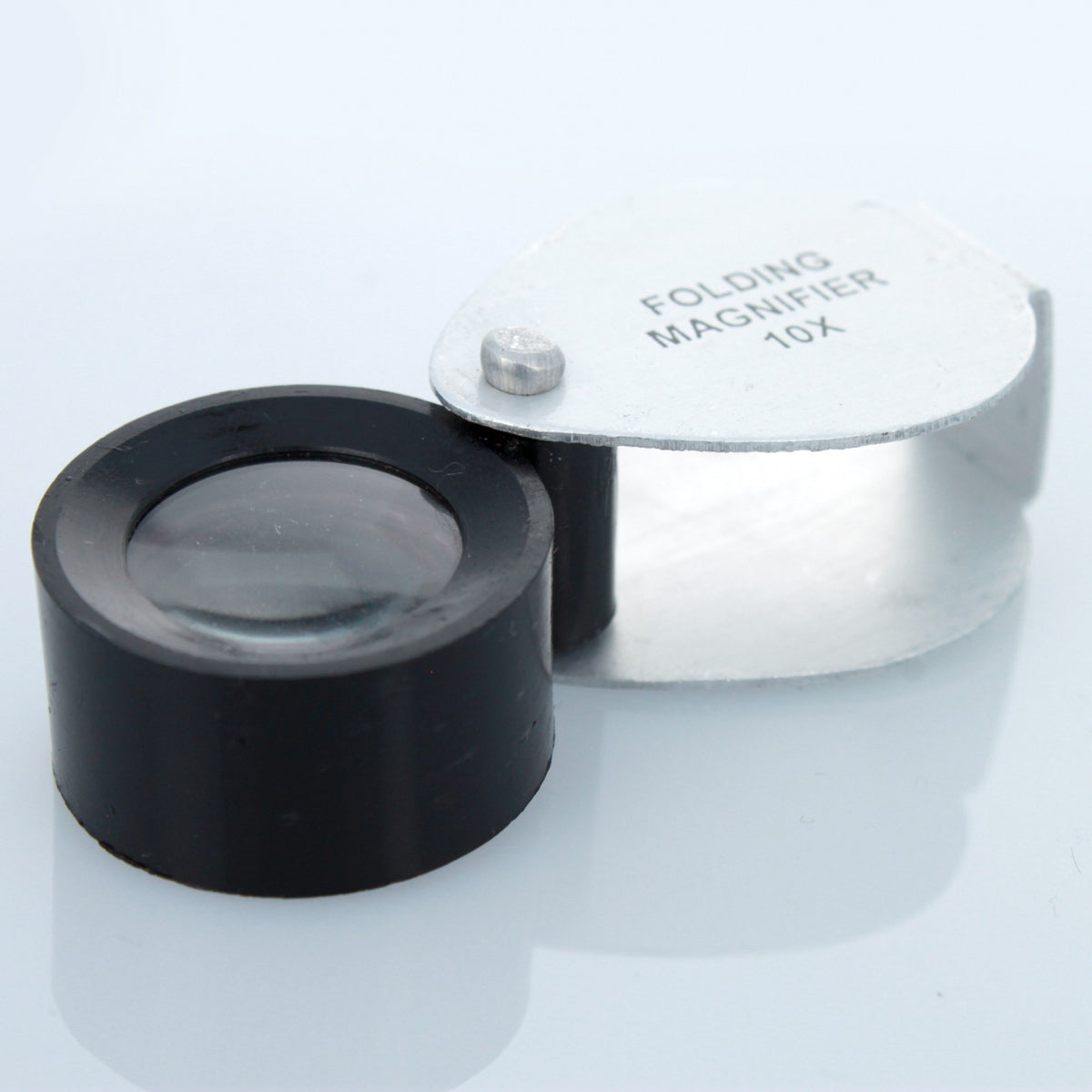 Universal Tool 10X 16mm Doublet Jewelers Loupe Chrome Body Folding Magnifier, view 4