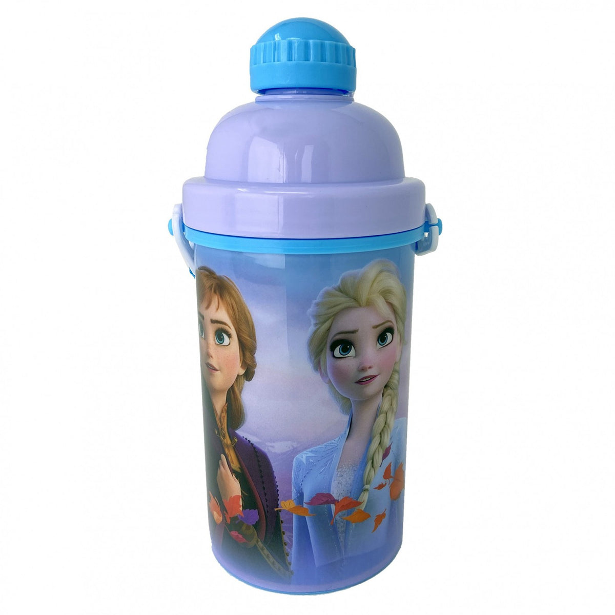Frozen II Girls Canteen Water Bottle Anna Elsa Pop Up Lid with Shoulder Strap, view 5