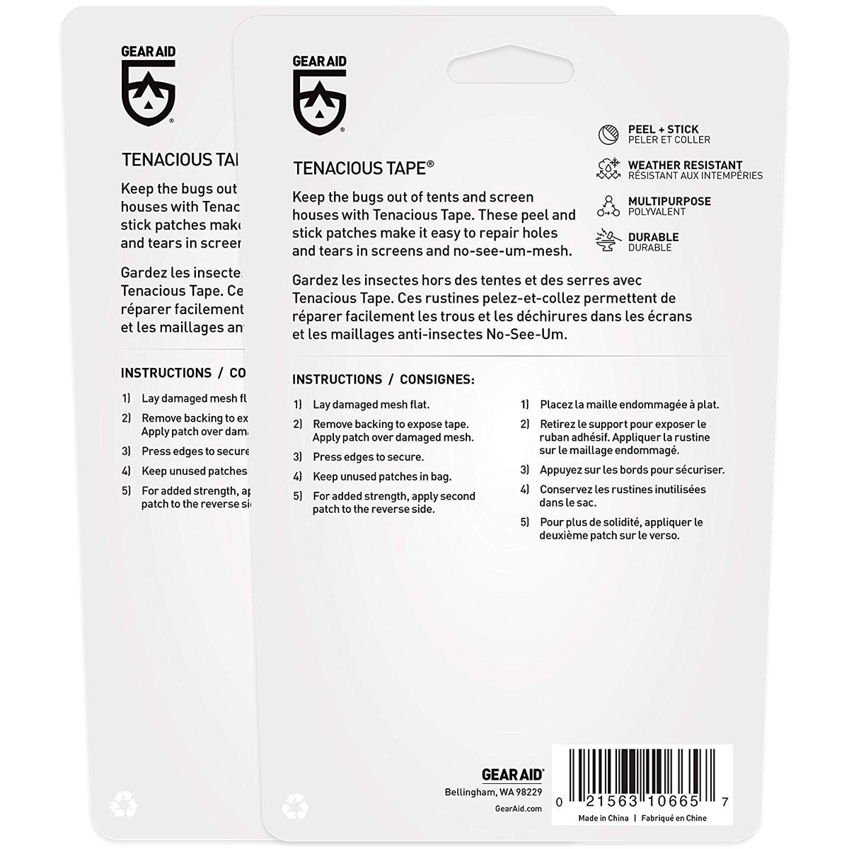 GEAR AID 2-Pack Tenacious Tape Mesh Patches for Tent and Bug Screen Repair, 3", view 3