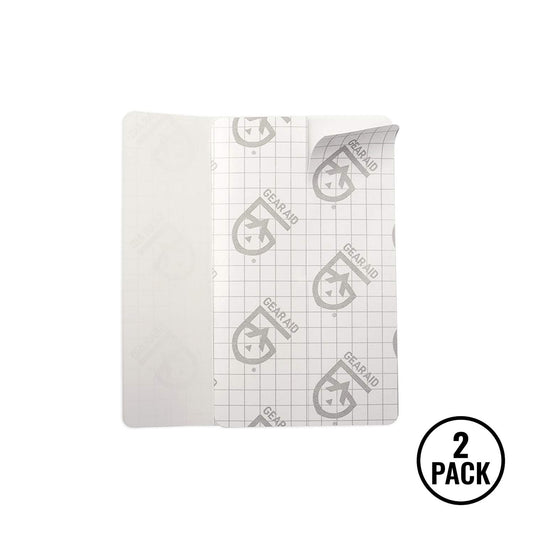 Clear Gear Aid Tenacious Tape Max Flex Patches, 2 pack, shown in packaging.