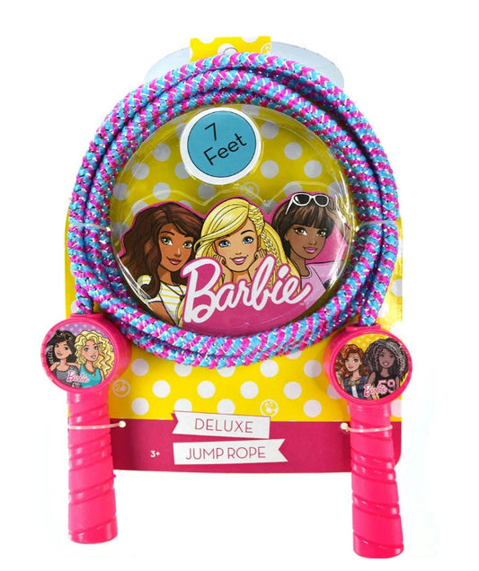 Deluxe 7-foot jump rope with Hello Kitty, Minnie Mouse, Barbie, Princess, and Lilo characters